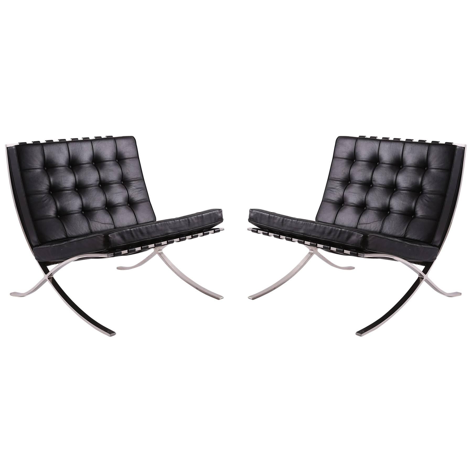 Early Mies van der Rohe for Knoll Barcelona Chairs