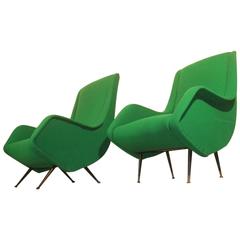 Pair of Armchairs ISA Aldo Morbelli 1960 Italian Mid-Century Design