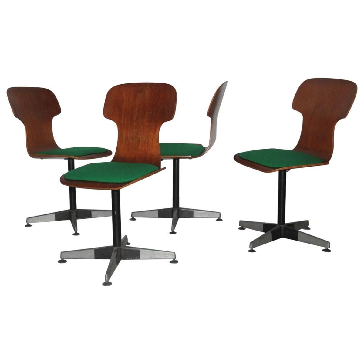 Carlo Ratti Original Chairs Mid-Century Bentwood Italian Design