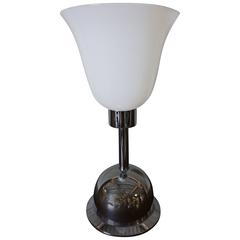 Chrome and Glass Art Deco Table Lamp 6
