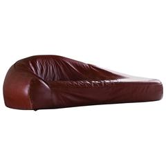 Sofa Cognac Leather in Organic Shape