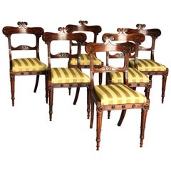 Fine Quality Set of Six Regency Rosewood Dining Chairs