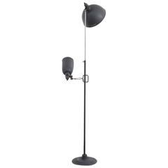 Black Industrial Floor Lamp with Extra Clip Lamp by KAP