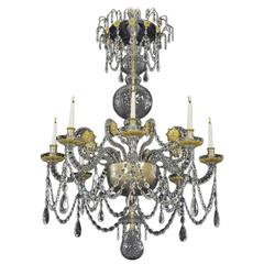 Unusual Twelve-Light Spanish Cut-Glass Chandelier 9