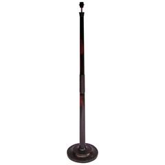 1940s French Lacquered Wood Floor Lamp by Primavera