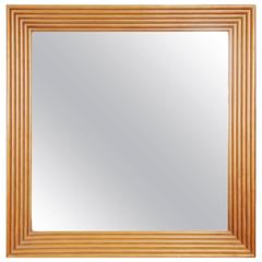 Mirror from the 1960s with Wood Fluted Frame