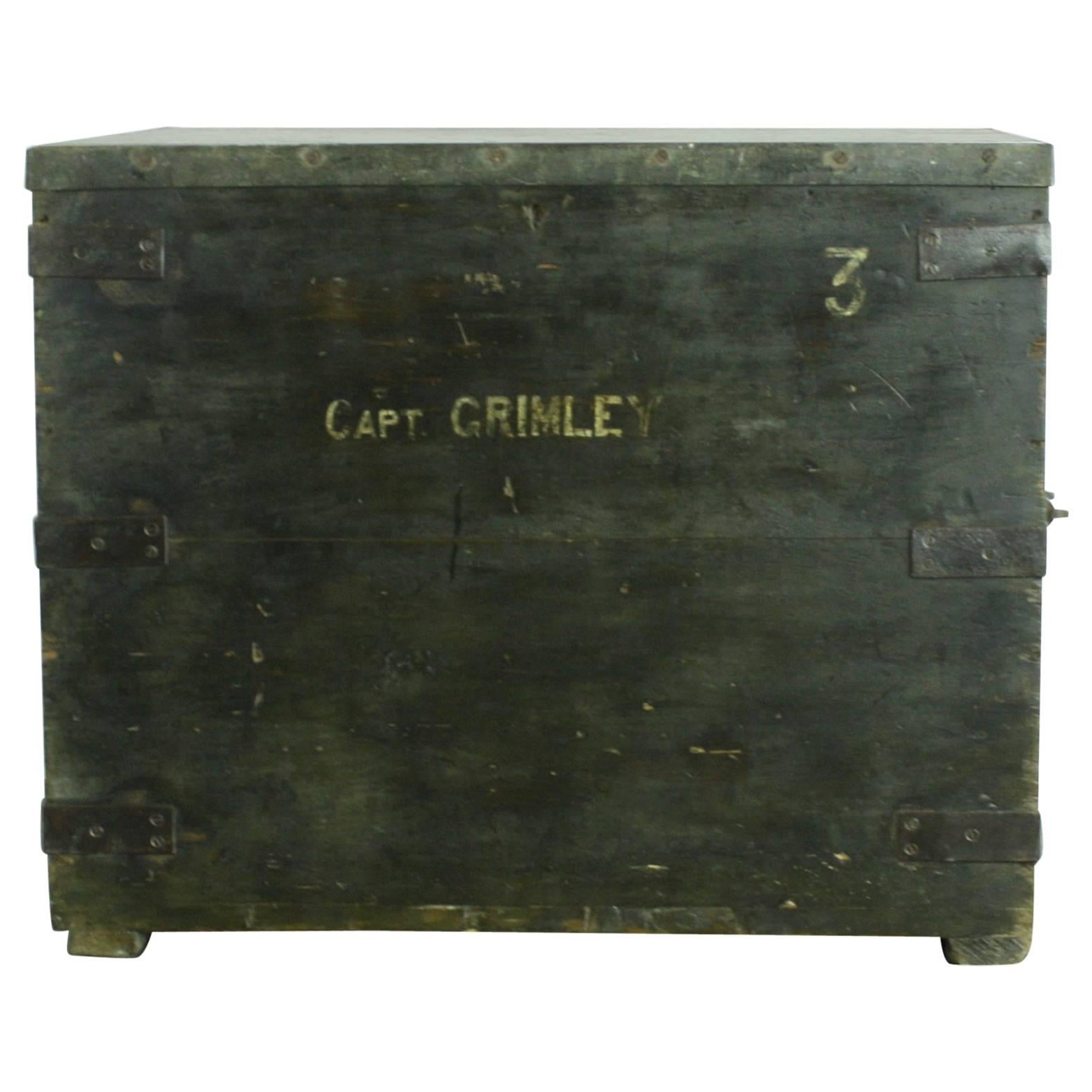 Early Victorian Sailors Trunk For Sale