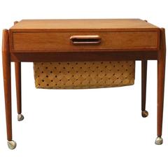 Small Sewing/Work Table in Teak, Danish Design, 1960s