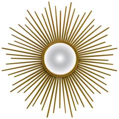 Beautiful Chatty Vallauris Sunburst Mirror, circa 1960