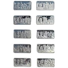 Ten Silver British Plaque Kings