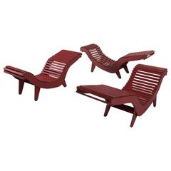 Three Klaus Grabe C5 Chaise Longues 7