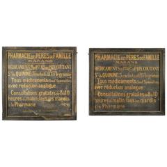 Antique 19th Century Pharmacy Signs
