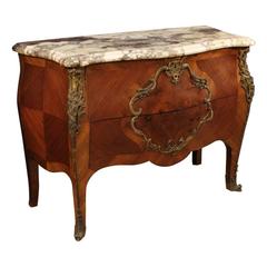 20th Century French Dresser in Rosewood with Marble Top