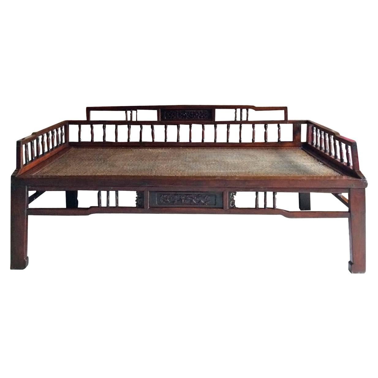 Chinese Opium Bed Daybed Victorian 19th Century, Asian, circa 1875