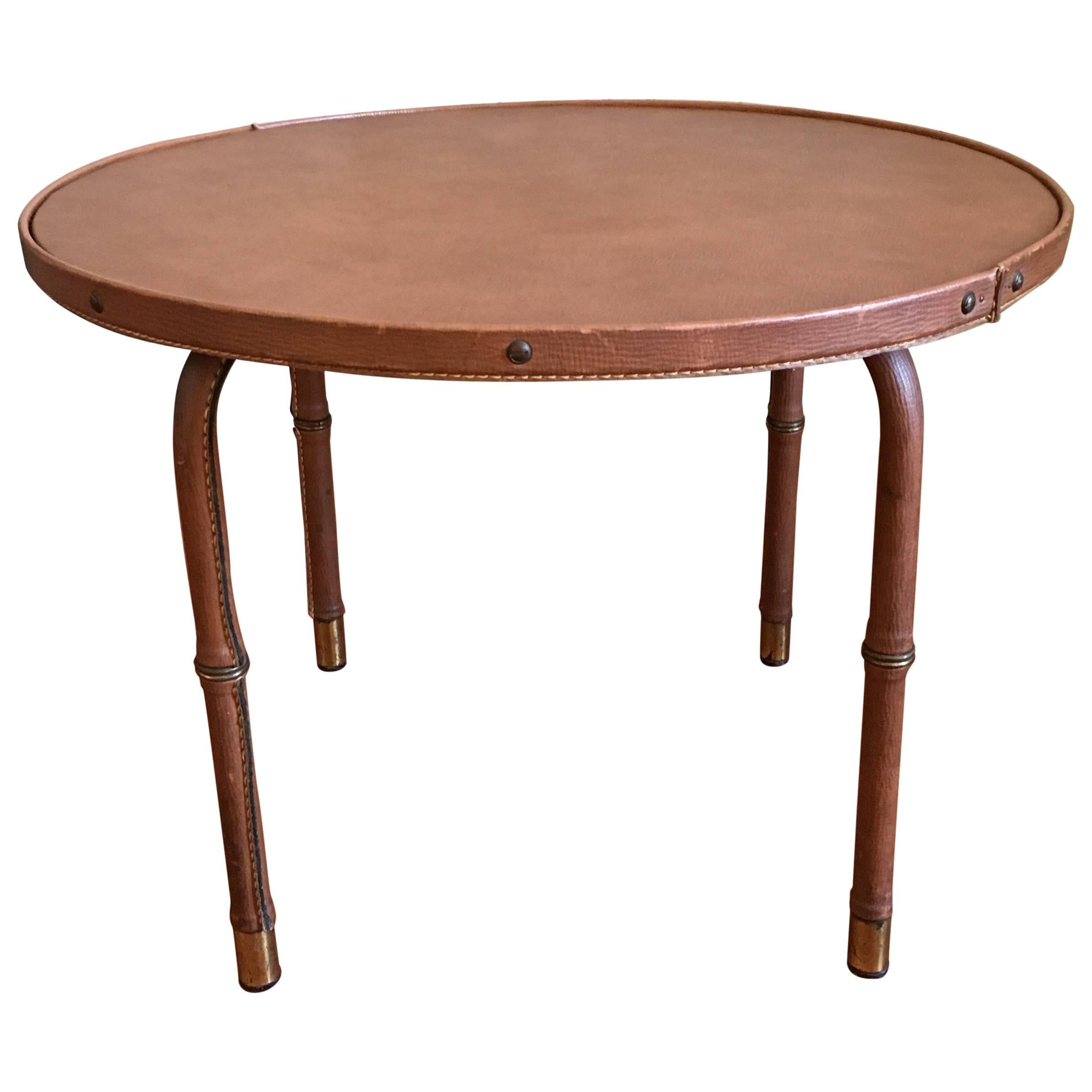 Rare Coffee Table by Jacques Adnet, France, circa 1950 For Sale