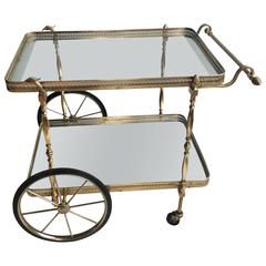 Decorative French Brass Drinks Trolley or Bar Cart 6