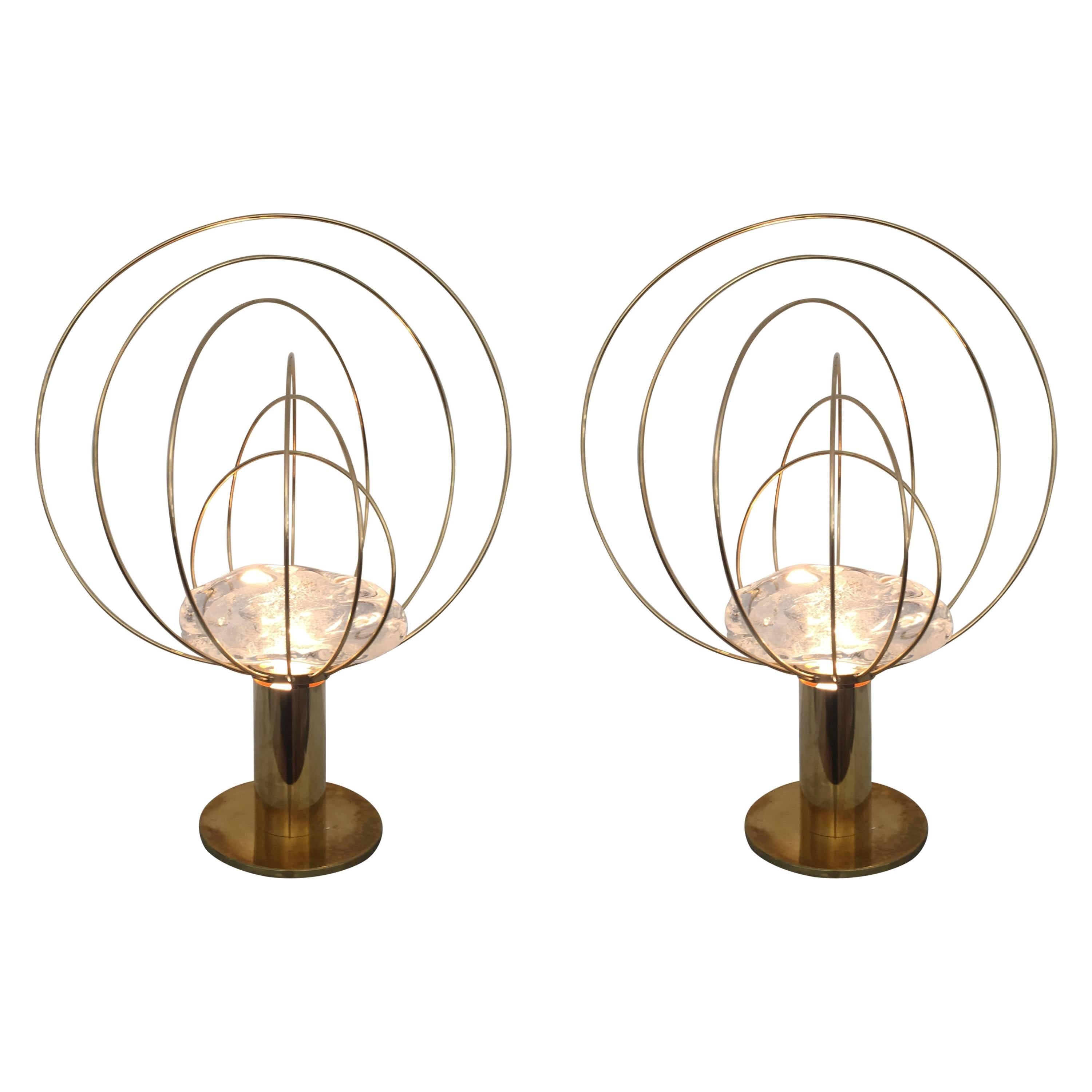 Pair of Angelo Brotto Table Lamps, Italy, circa 1970 For Sale