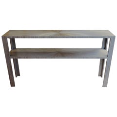 Silver Straw Marquetry Console