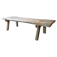 Antique Coffee Table Large Rustic 19th Century Victorian Industrial