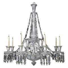 Fine Quality Mid-Victorian Eight-Light Frosted-Glass Used Chandelier