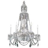 Good Quality Mid-Victorian Frosted Glass Six-Light Antique Chandelier