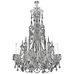 Fine Quality Eight Light Cut-Glass Antique Chandelier by F&C Osler