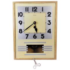 Original 1930s Art Deco Wall Clock by Kienzle 2