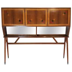 Mid-Century Walnut Case Piece or Headboard, style of Ico Parisi 3