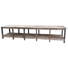 Large Dining Table Large Rustic Artist Work Table Industrial Huge