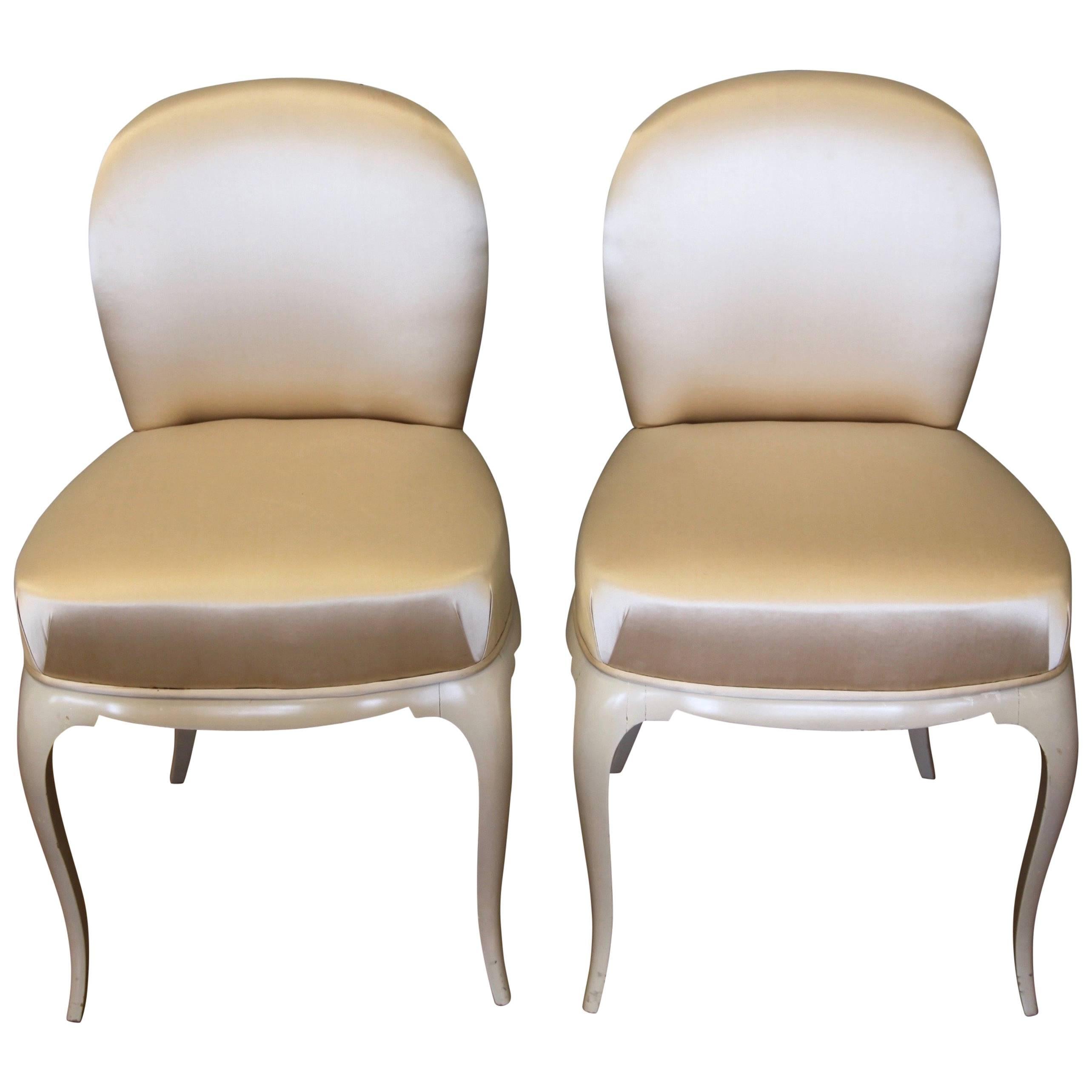 Pair of René Prou Chairs, 1930s, Art Deco