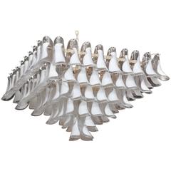 Murano Glass Square Petal Chandelier, Mazzega 10