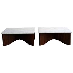 Pair of Marble Tables Stands