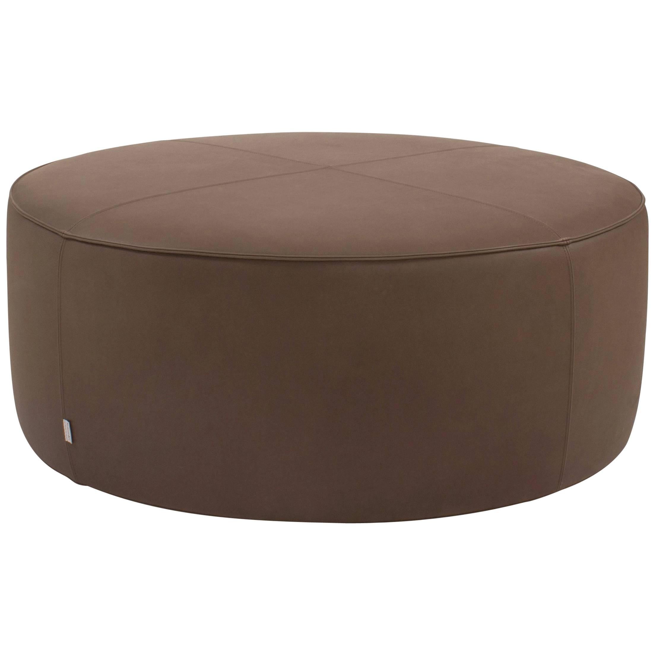 Domino Leather Ottoman Pouf by Nicola Gallizia for Molteni, Italy For Sale