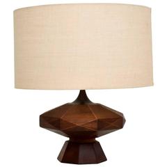 Mexican Modernist Mahogany Table Lamp