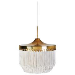 Brass and Silk Cord Pendant by Hans-Agne Jakobsson for Markaryd