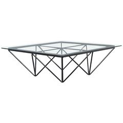 Square Glass Coffee Table in the Style of Paolo Piva's "Alanda" Table 3