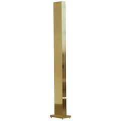 Tall Polished Brass Torchiere Floor Lamp by Casella Lighting, San Fransisco