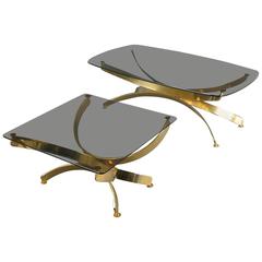Pair of Glass Coffee Tables in the Style of Maria Pergay 12
