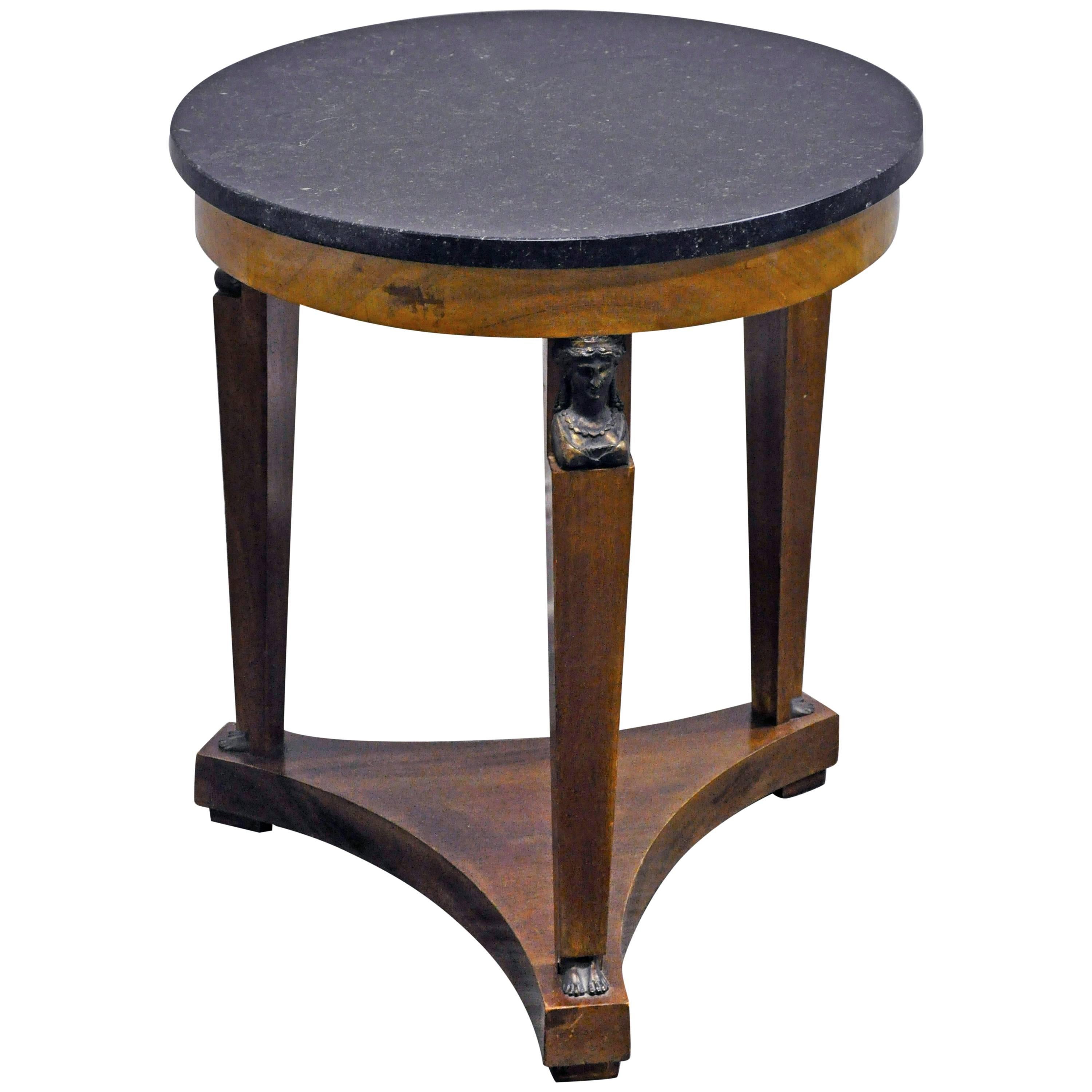 Early 20th Century Empire Style Gueridon with Marble Top