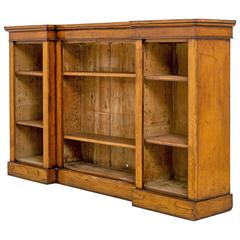 Victorian Oak Inverted Breakfront Bookcase