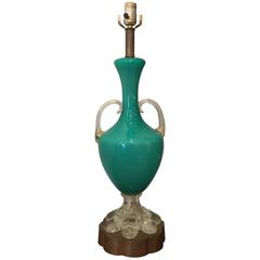 Aqua-Green Barovier Murano Table Lamp 10