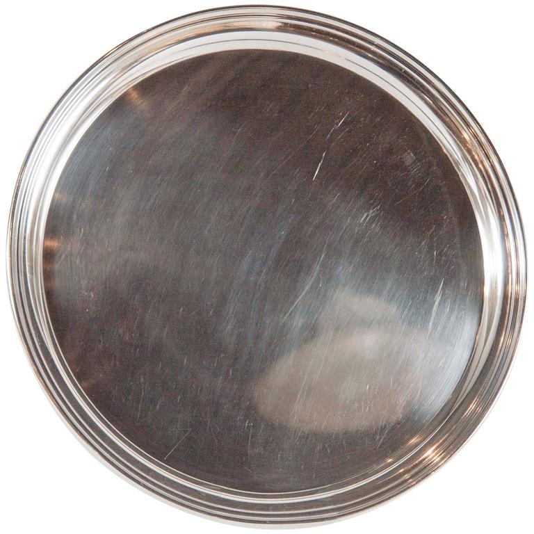 Cartier Sterling Silver Tray For Sale at 1stdibs