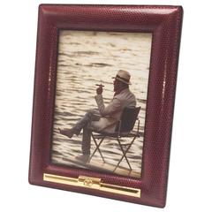 Red leather Gucci frame, circa 1960