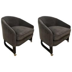 Pair of Dunbar Barrel Back Chairs 12
