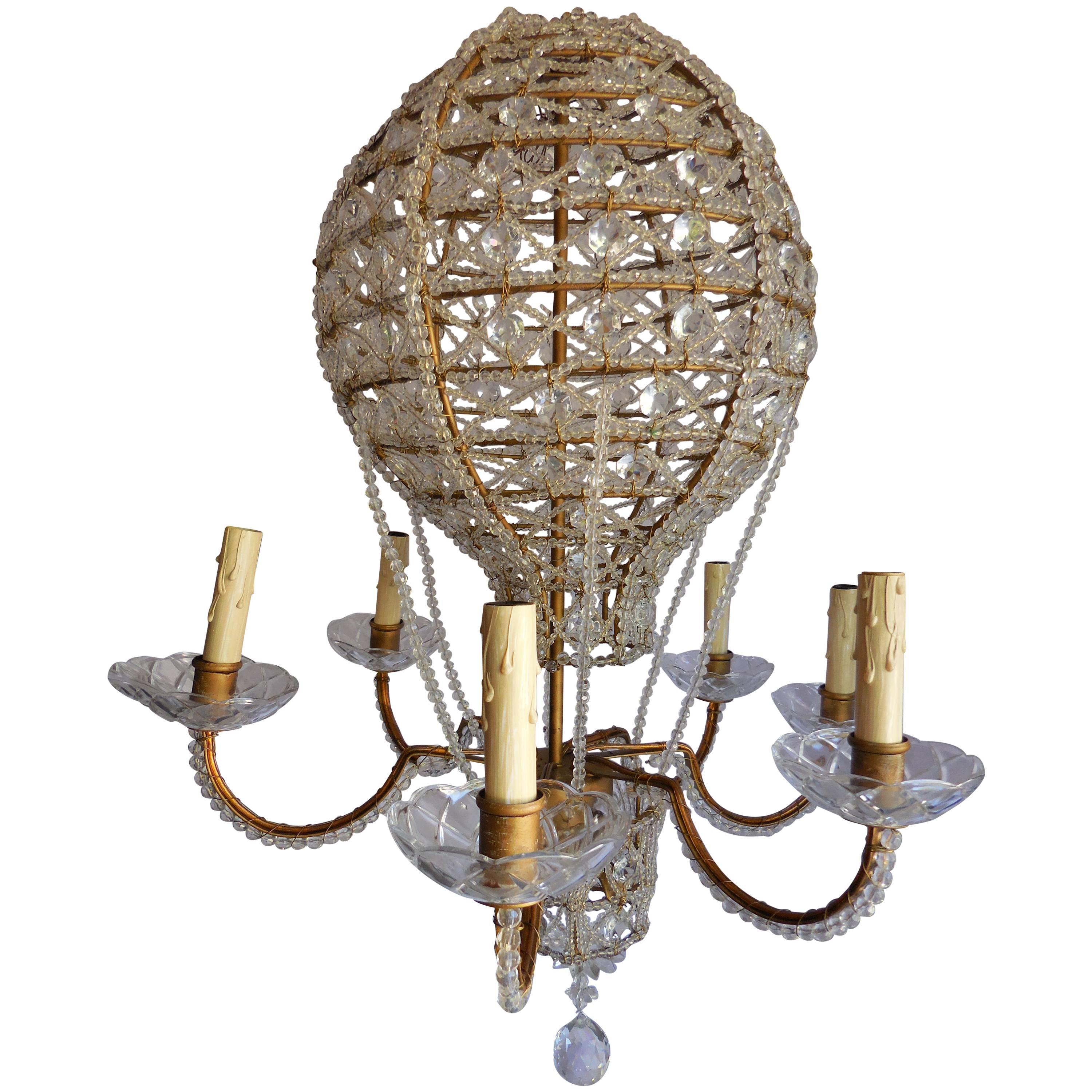 Mid-Century Italian Hot Air Balloon Chandelier For Sale