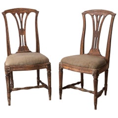 Pair of Late 1700s Swedish Gustavian Chairs