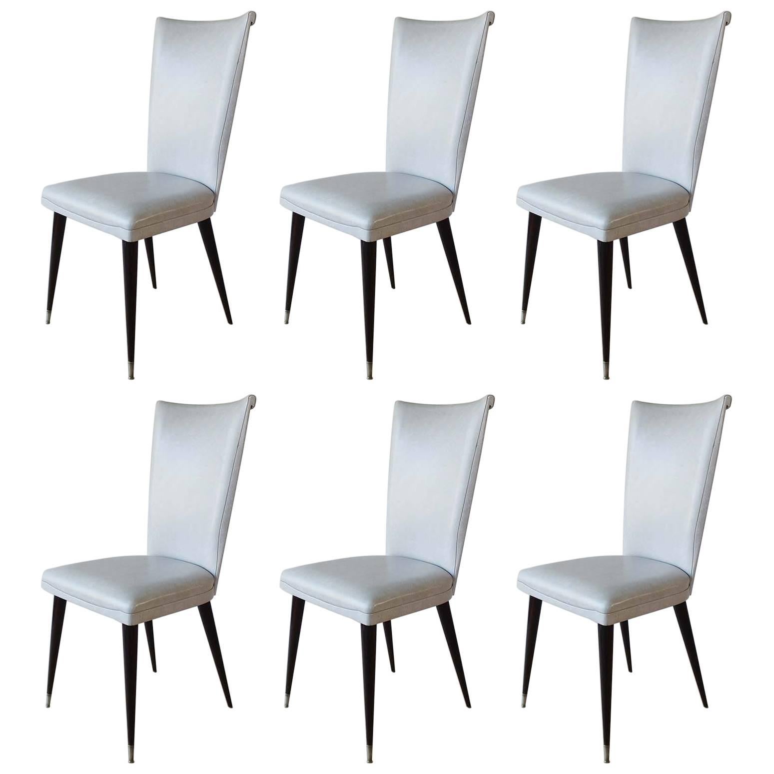 Set of Six Italian Dining Chairs For Sale