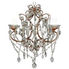 1920, French, Swags and Crystal Prisms Chandelier 5