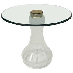 Glass and Brass Side Table by Sarreid 11