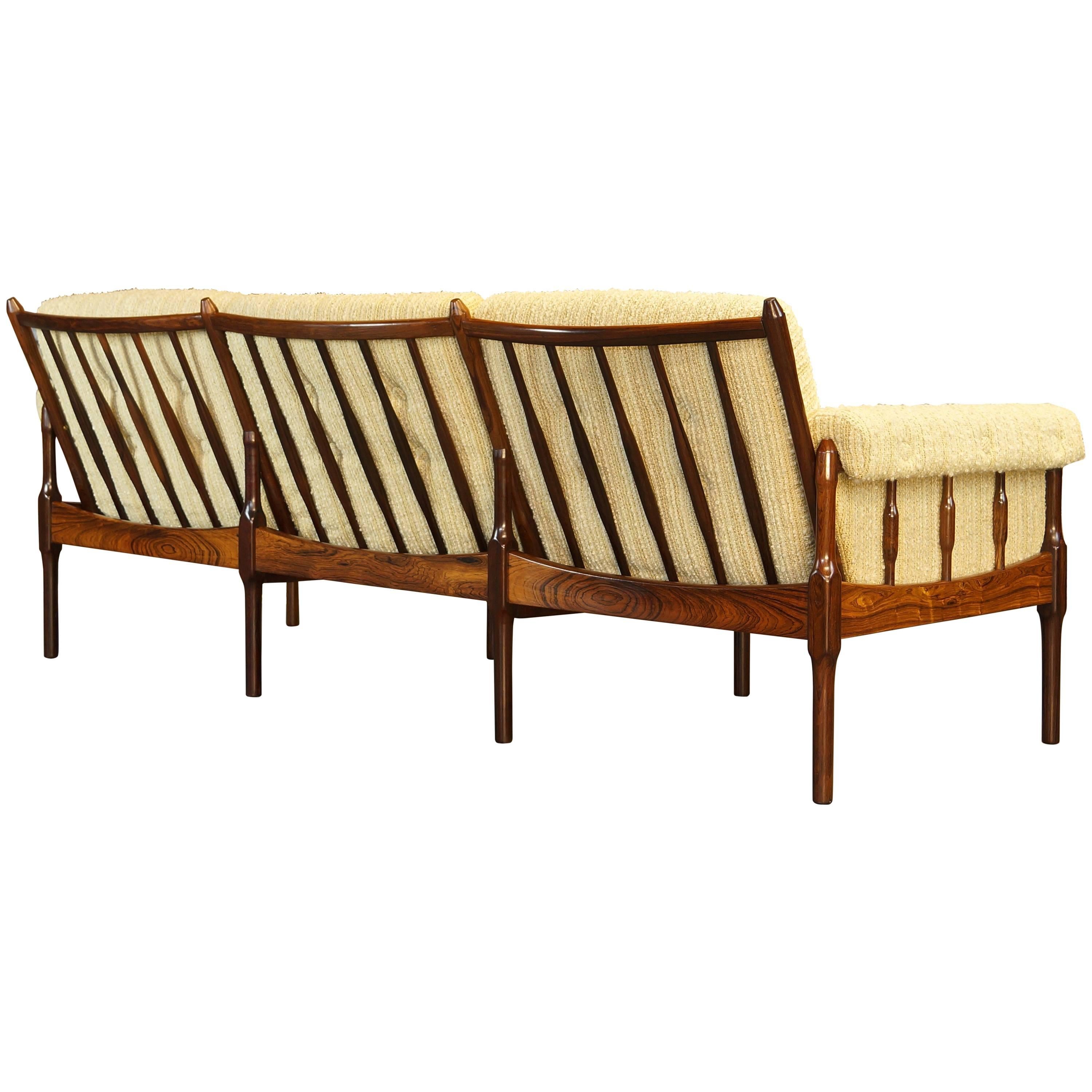 Vintage Danish Rosewood Sofa / Settee by Torbjorn Afdal for Bruksbo